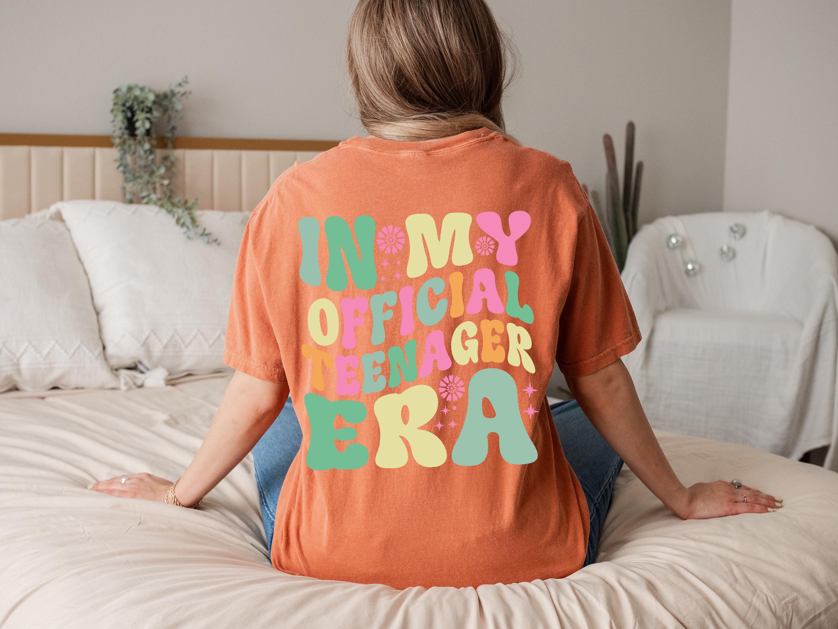 Custom Official Teenager Era Comfort Colors Shirt, In My Teenage Era Shirt, Teenager 13 TShirt, 13th Birthday, Girl Thirteenth Shirt