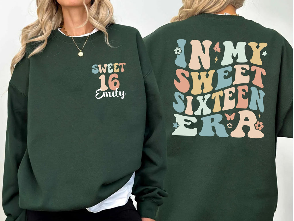 Sweet Sixteen Sweatshirt: 161th Birthday Shirt, Custom Bday Gift