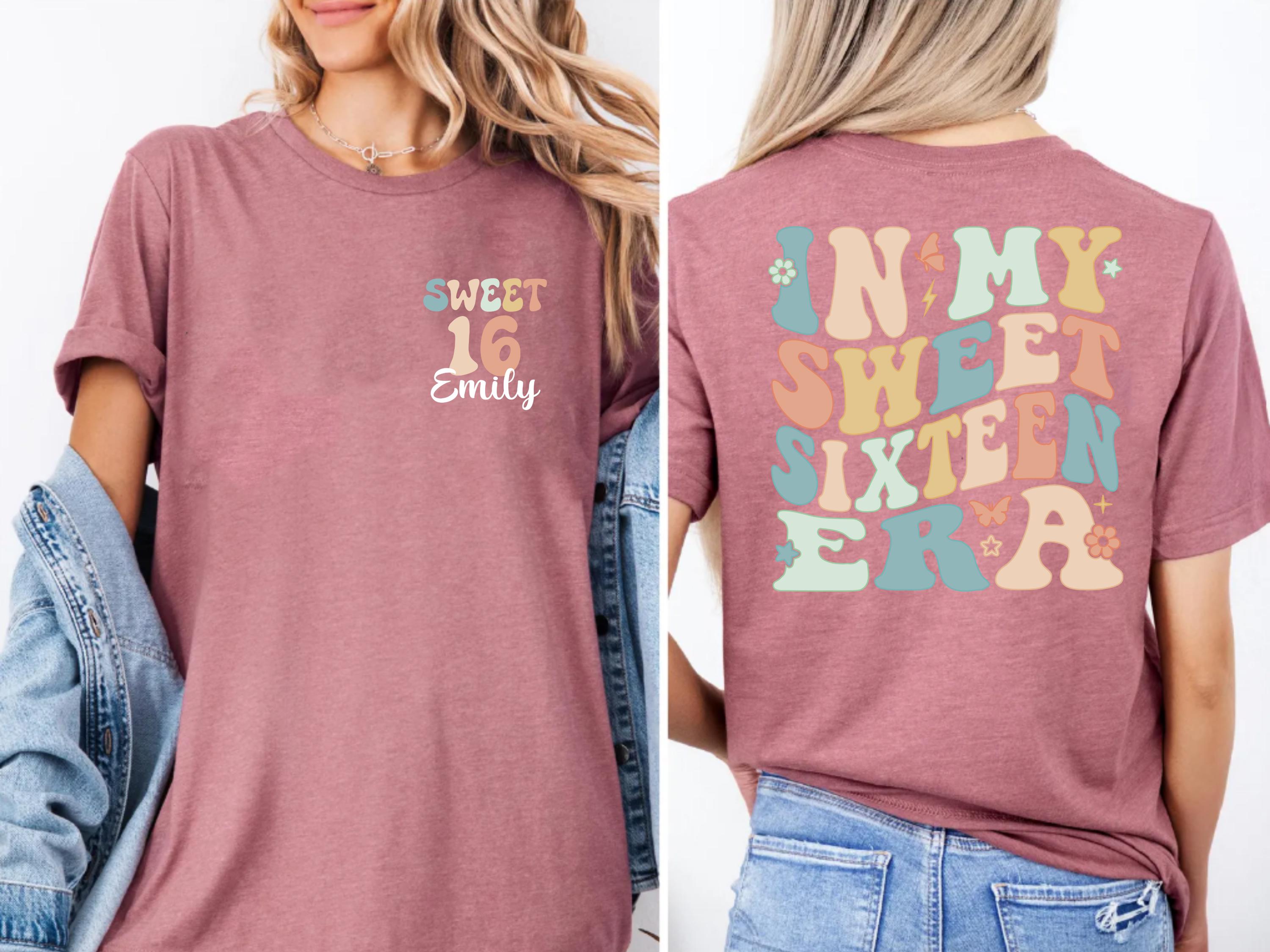Sweet Sixteen Sweatshirt: 161th Birthday Shirt, Custom Bday Gift