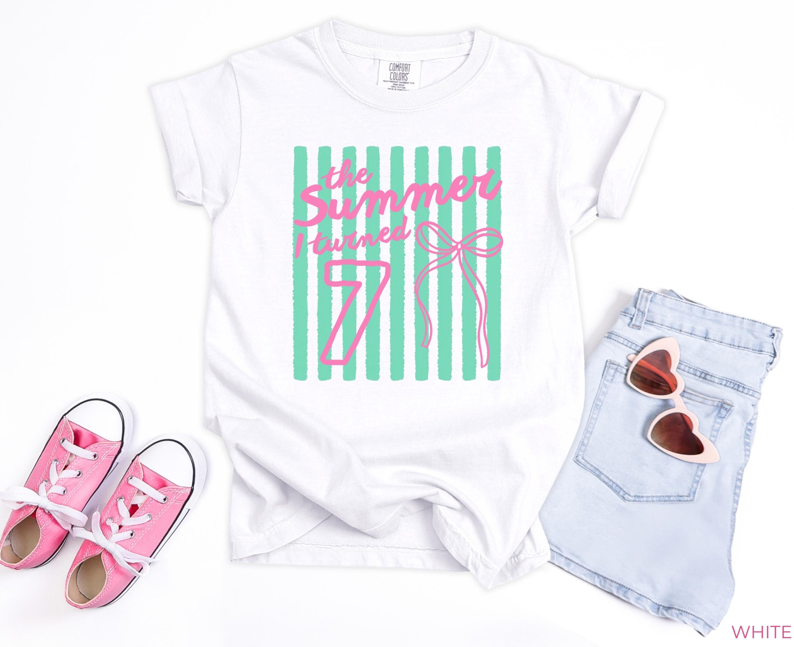7th Birthday Shirt, The Summer I Turned 7 Shirt, 7 Year Old Girl Gift