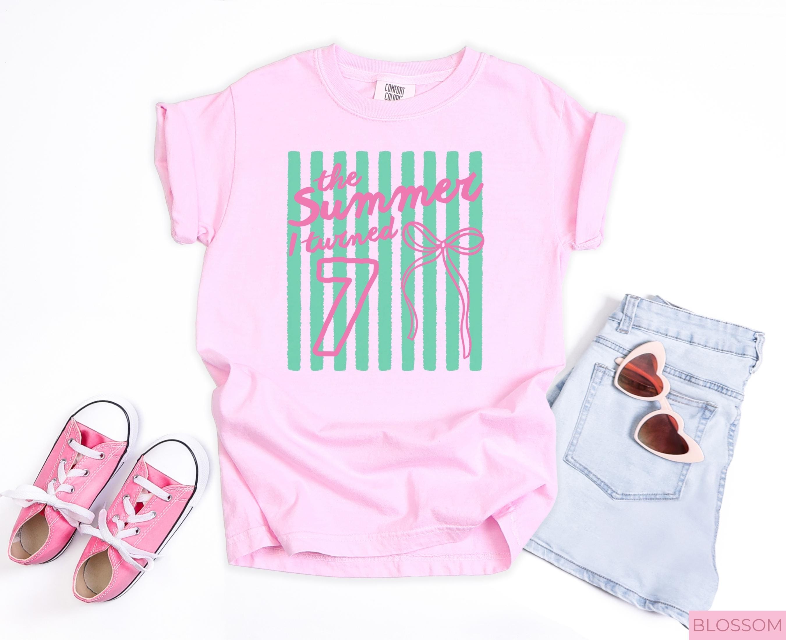 7th Birthday Shirt, The Summer I Turned 7 Shirt, 7 Year Old Girl Gift