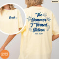 The Summer I Turned 16 Shirt, Sweet 16 Birthday Tee, Preppy Beach Party Graphic Tee
