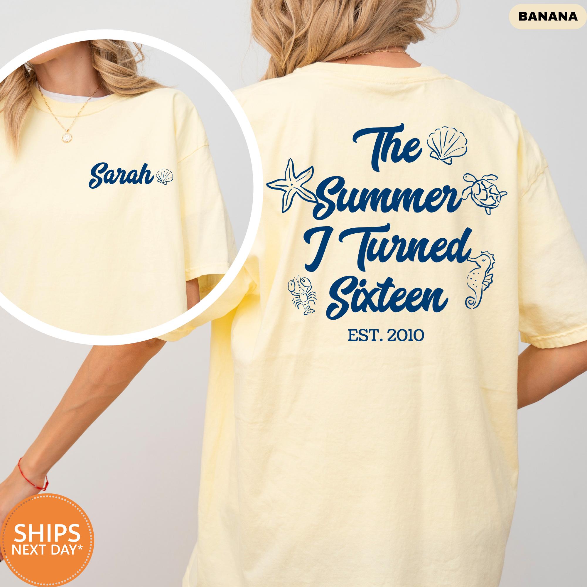 The Summer I Turned 16 Shirt, Sweet 16 Birthday Tee, Preppy Beach Party Graphic Tee