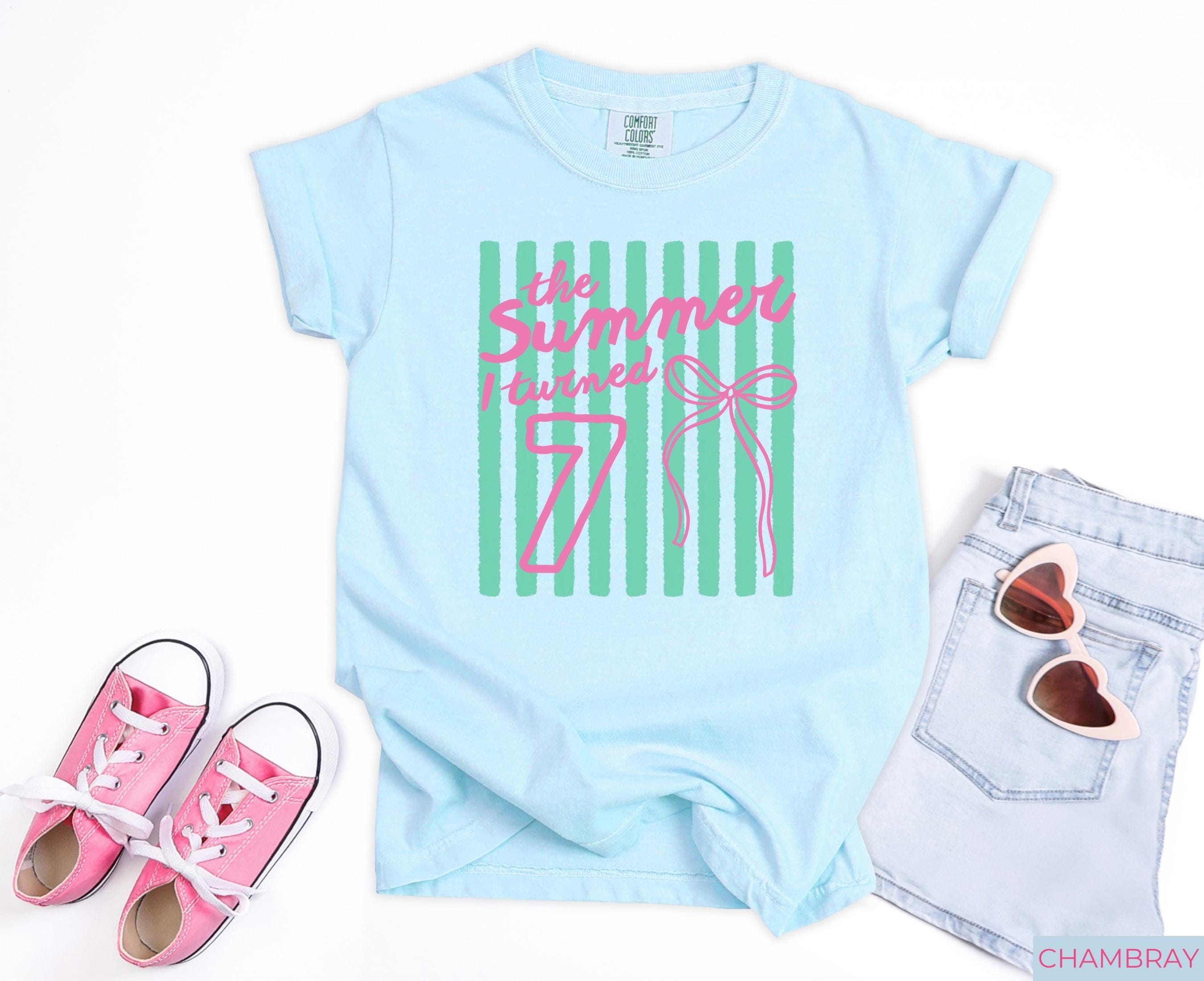 7th Birthday Shirt, The Summer I Turned 7 Shirt, 7 Year Old Girl Gift