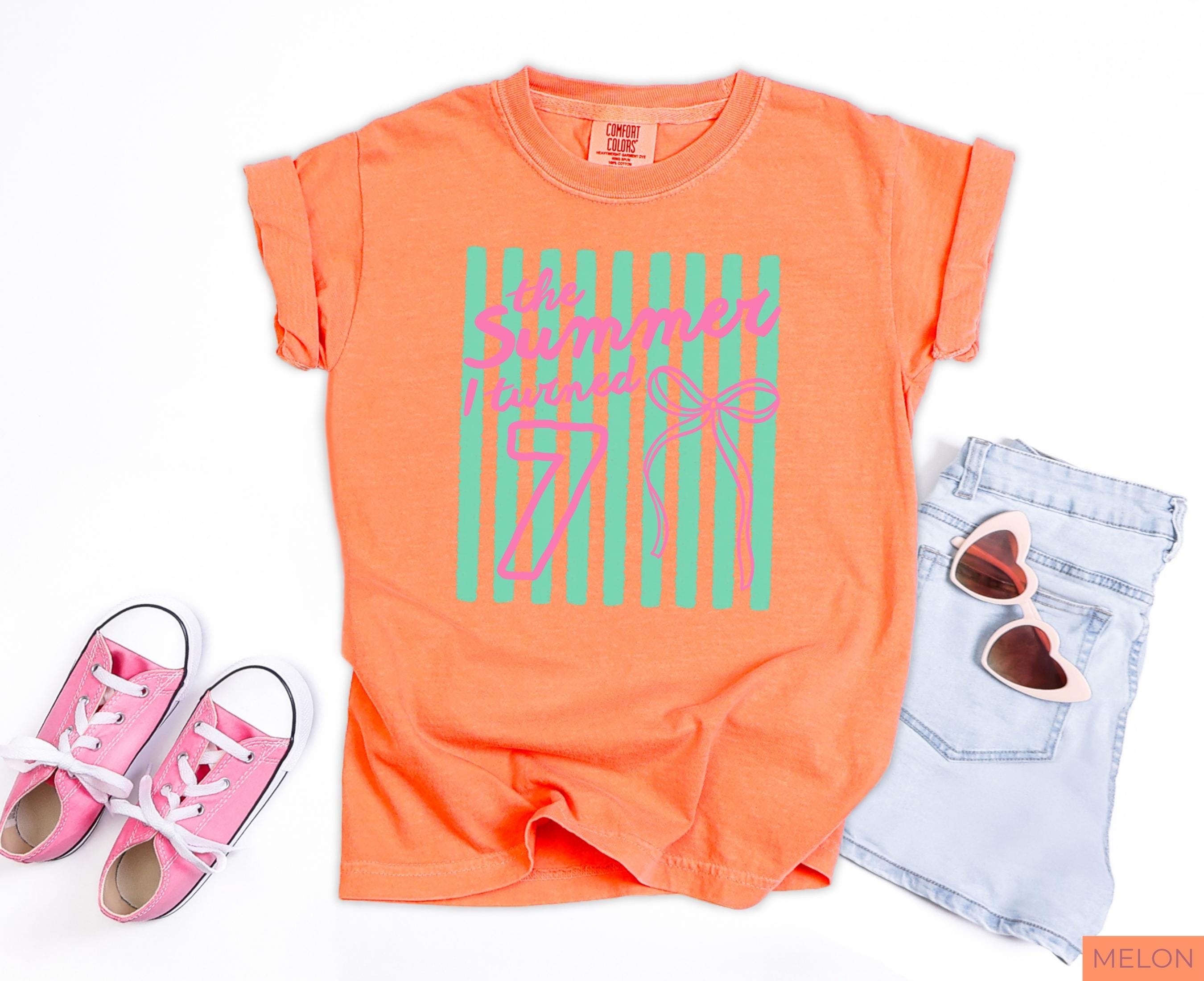 7th Birthday Shirt, The Summer I Turned 7 Shirt, 7 Year Old Girl Gift