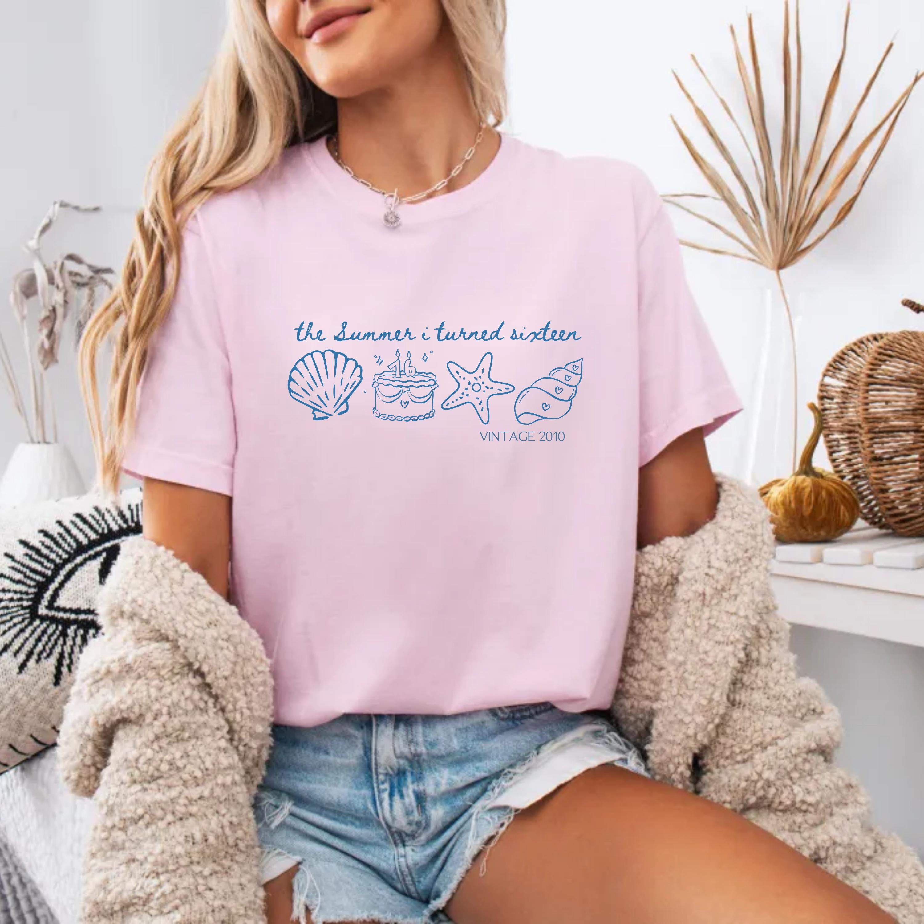 The Summer I Turned Sixteen Shirt, Vintage Birthday Tee,Custom Age Year Shirt,Beach Birthday Gift, Sweet 16 Party Shirt,Coastal Birthday Tee