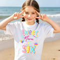 Sweet Age Birthday Shirt,Personalized Name Birthday Tee,6th Birthday Girl Shirt,Custom Birthday Outfit for Girls,Birthday Party T-Shirt